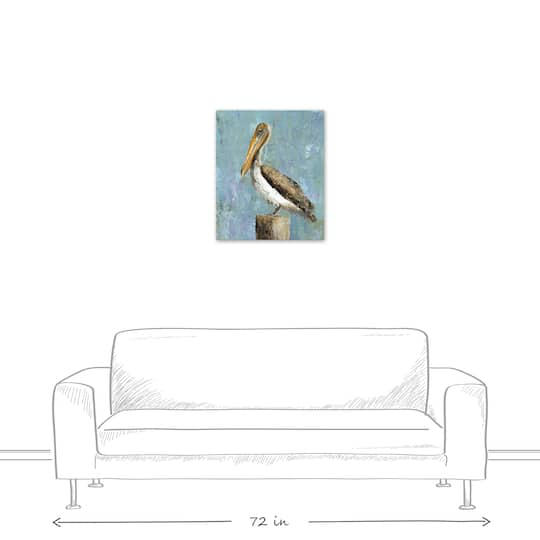 Painted Pelican Canvas Wall Art